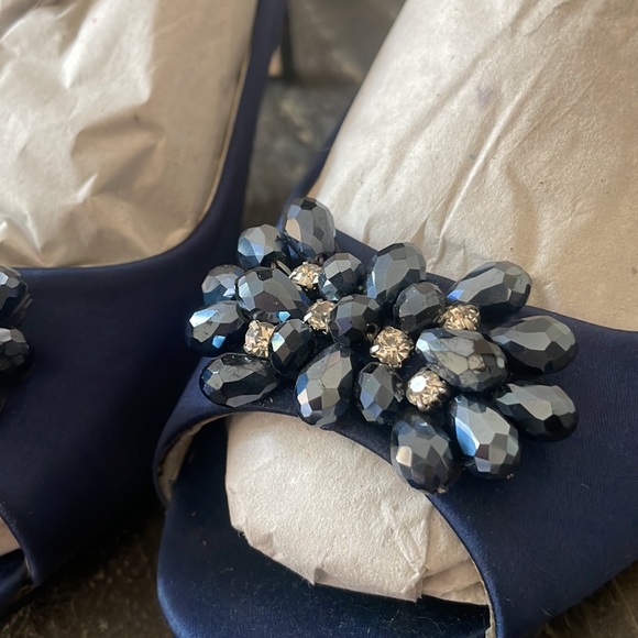 Satin Royal Blue Dress Shoes , Size 8 - Picture 12 of 12